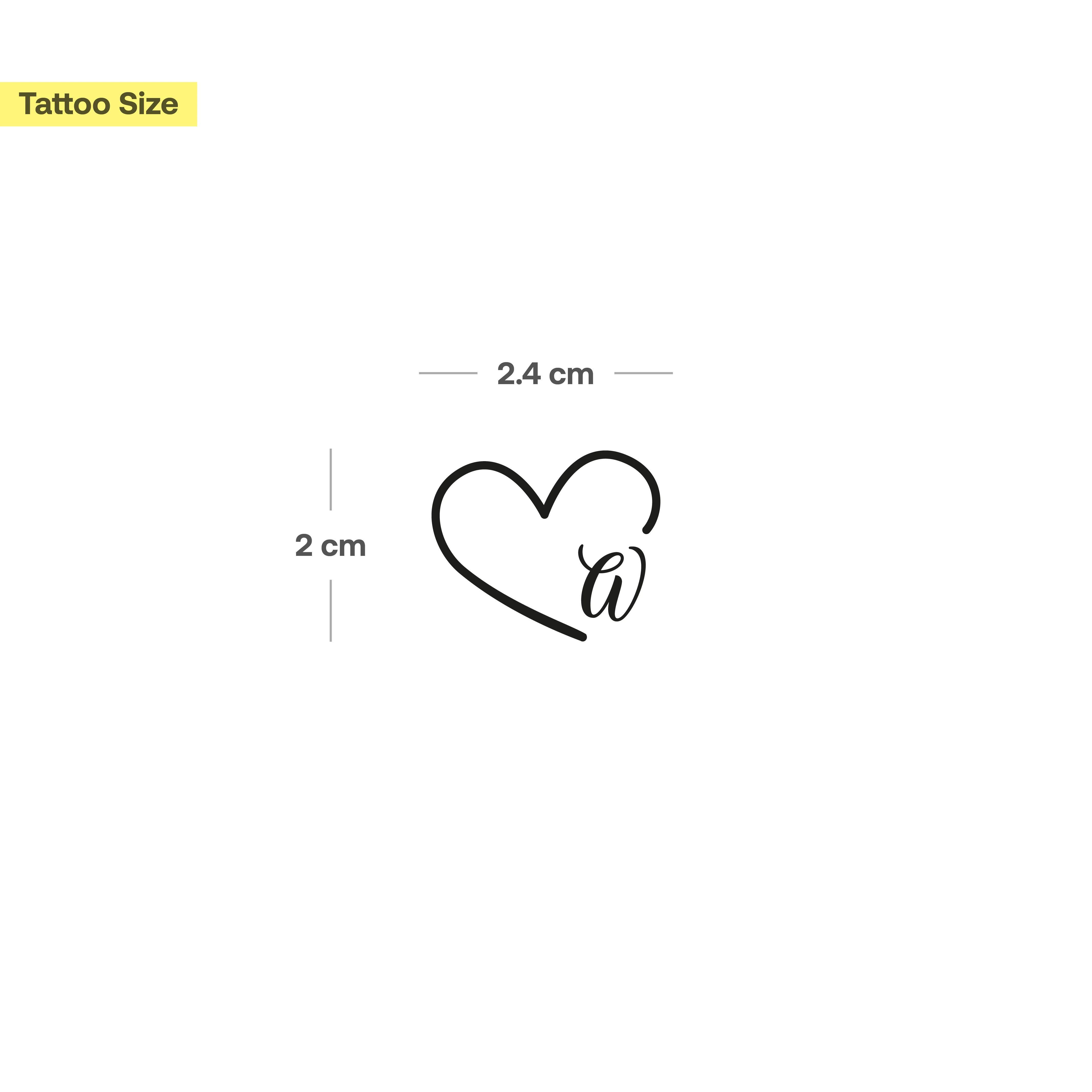 Tatouage cœur avec initiales (A-Z) - Image 69