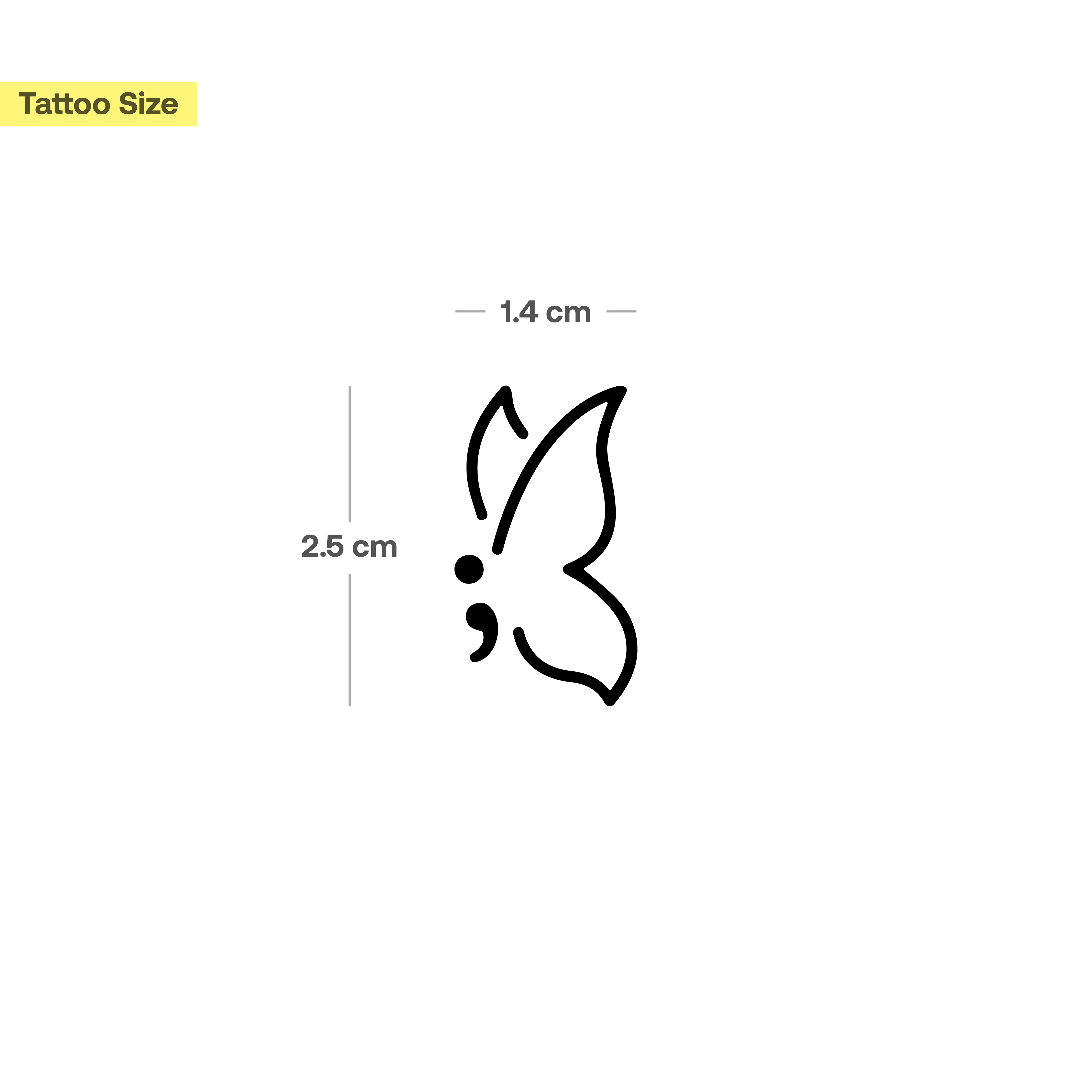 Tatouage papillon point-virgule  - Image 3
