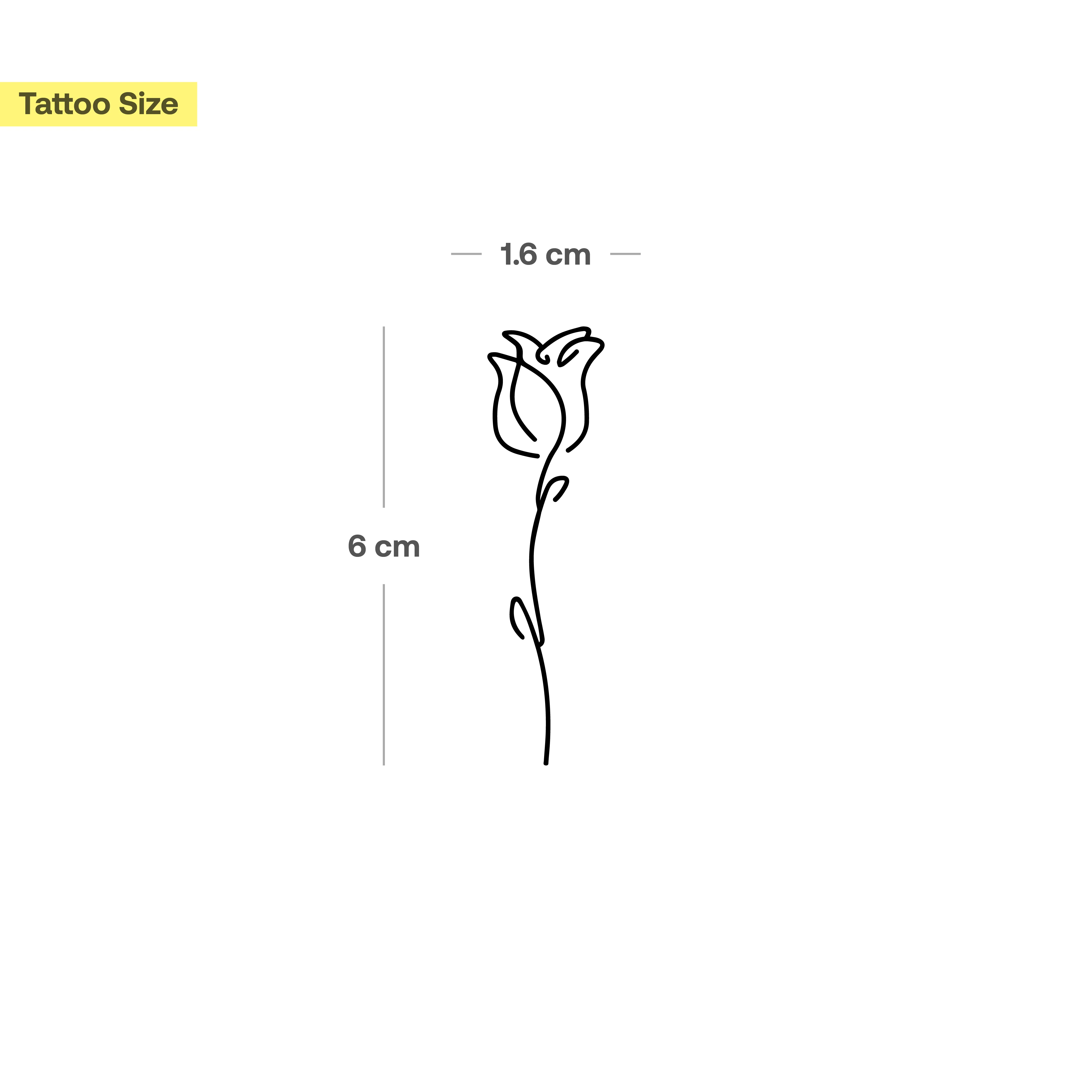 Tatouage Rose en One-Line  - Image 3