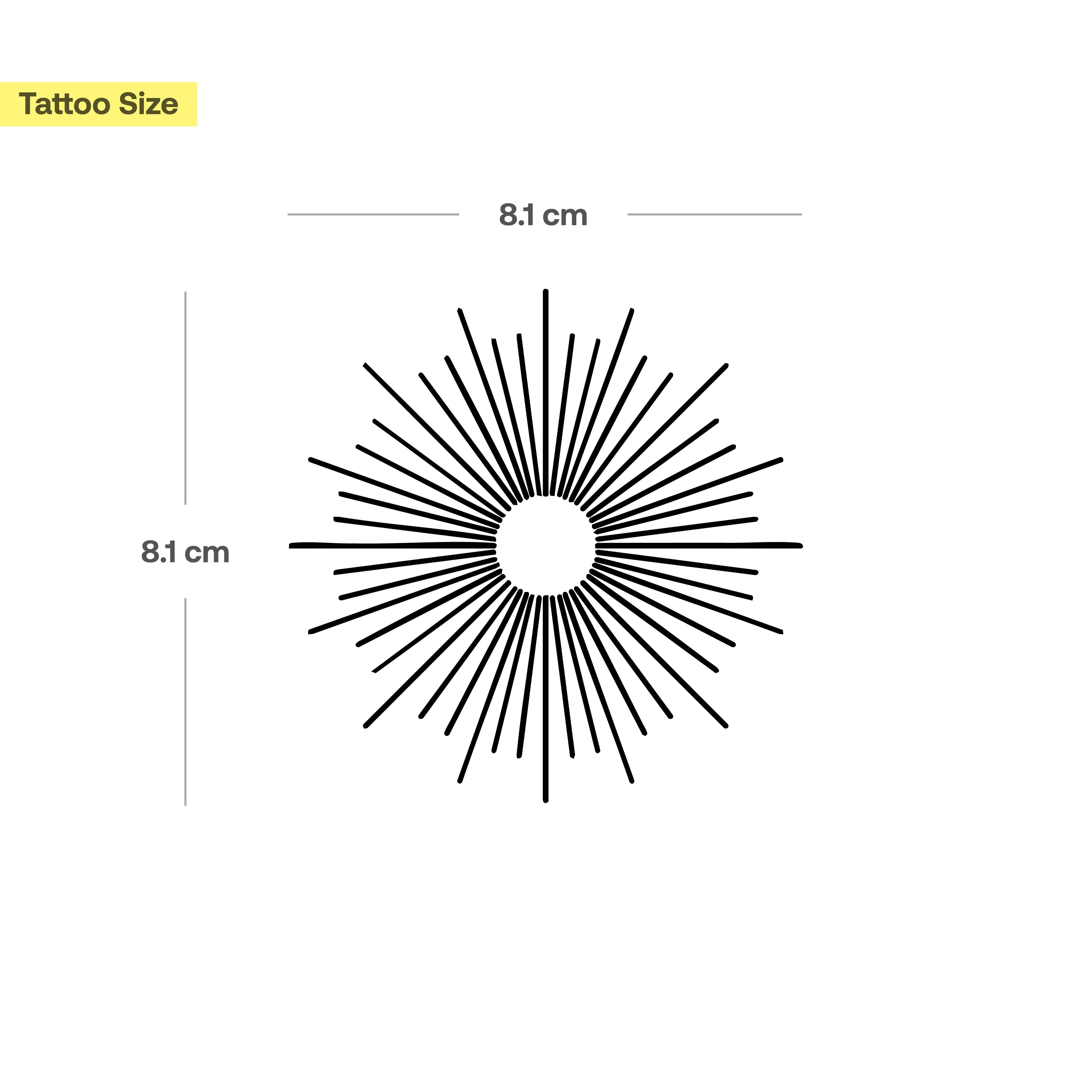 Tatouage Soleil Géométrique - Image 3