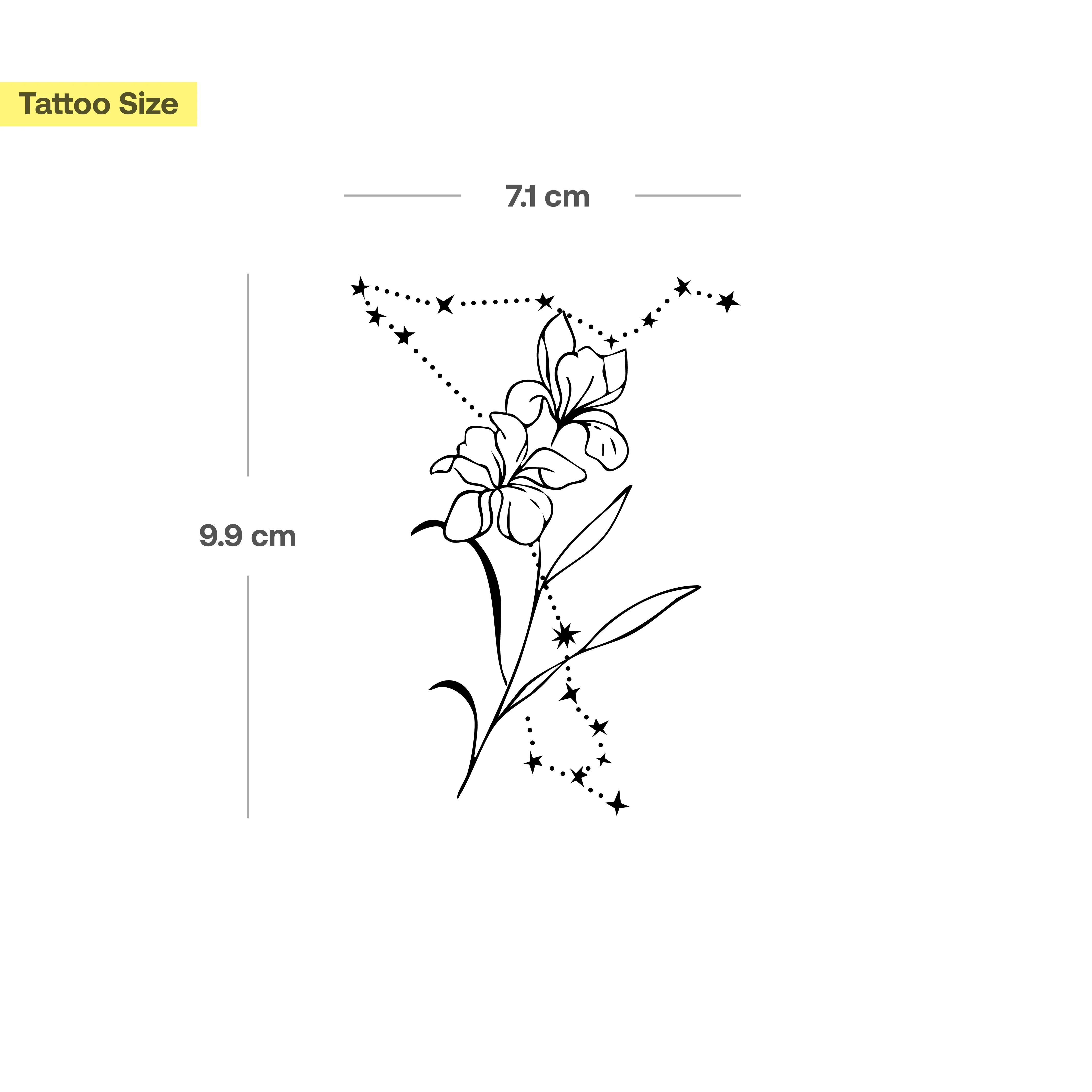 Tatouages Combinaison de Fleurs de Naissance et de Signes Astrologiques - Image 10