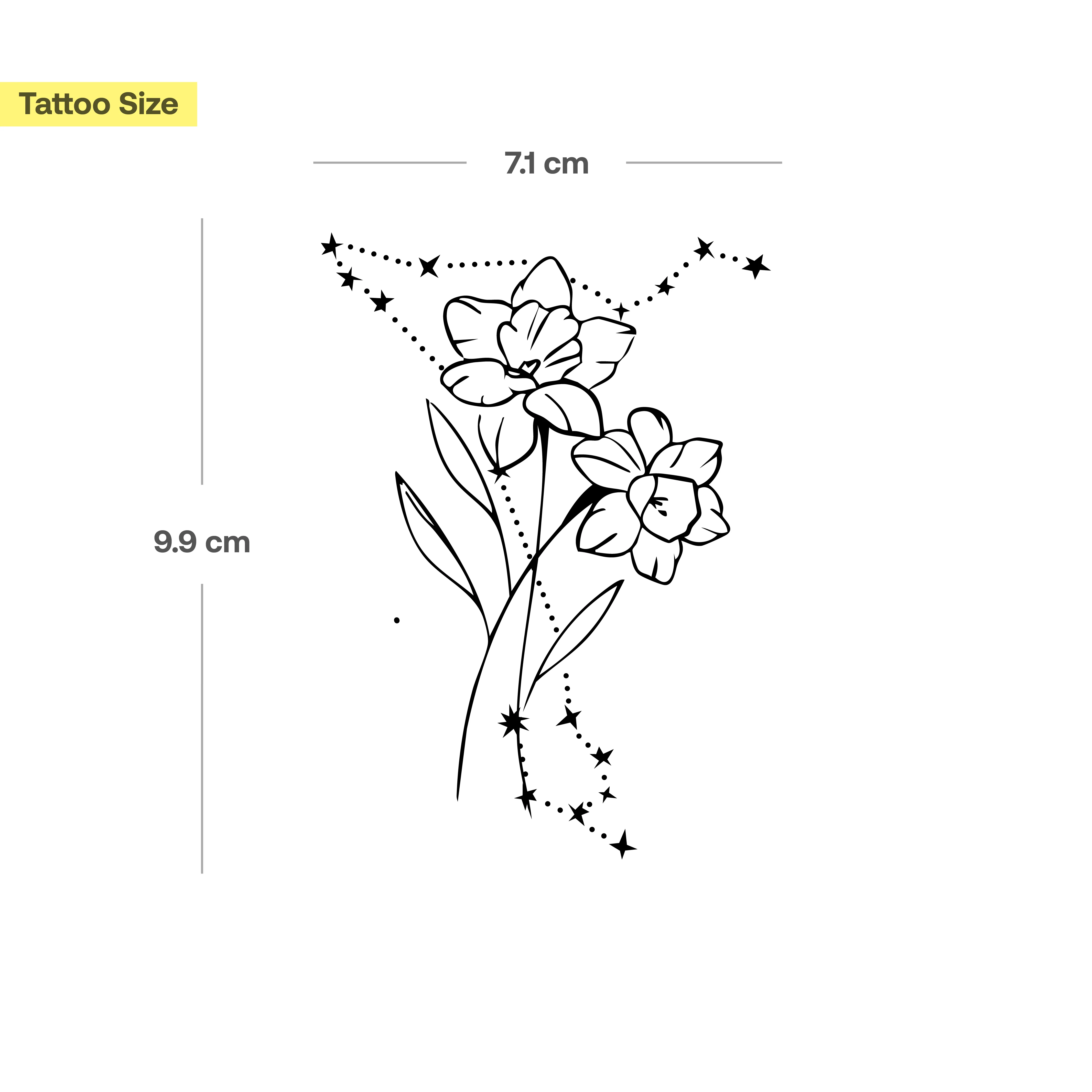 Tatouages Combinaison de Fleurs de Naissance et de Signes Astrologiques - Image 12