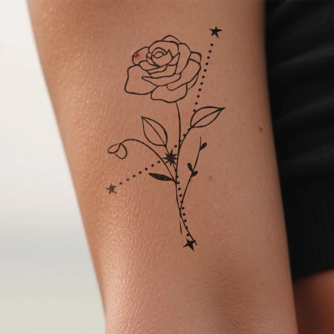 Tatouages Combinaison de Fleurs de Naissance et de Signes Astrologiques - Image 25