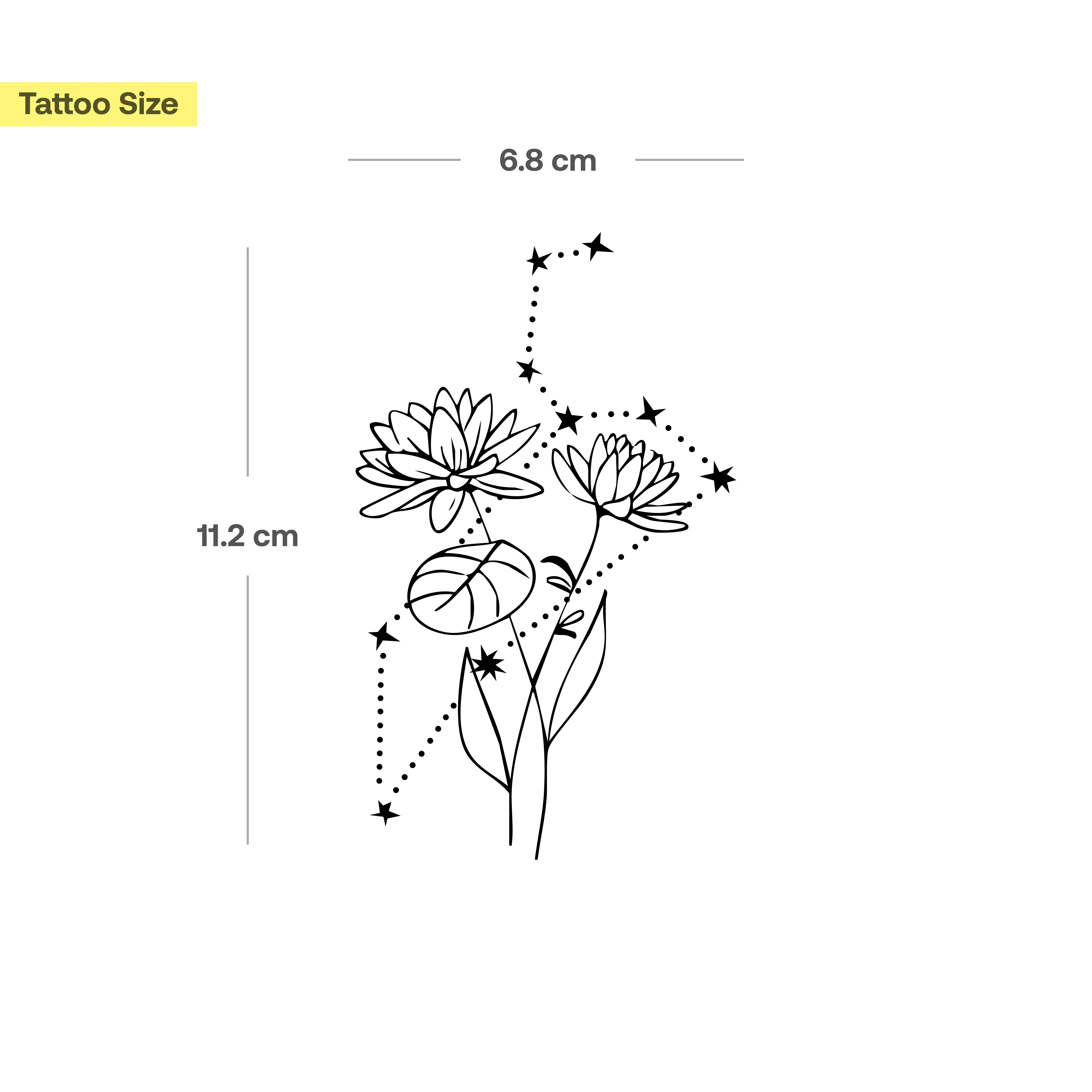 Tatouages Combinaison de Fleurs de Naissance et de Signes Astrologiques - Image 30