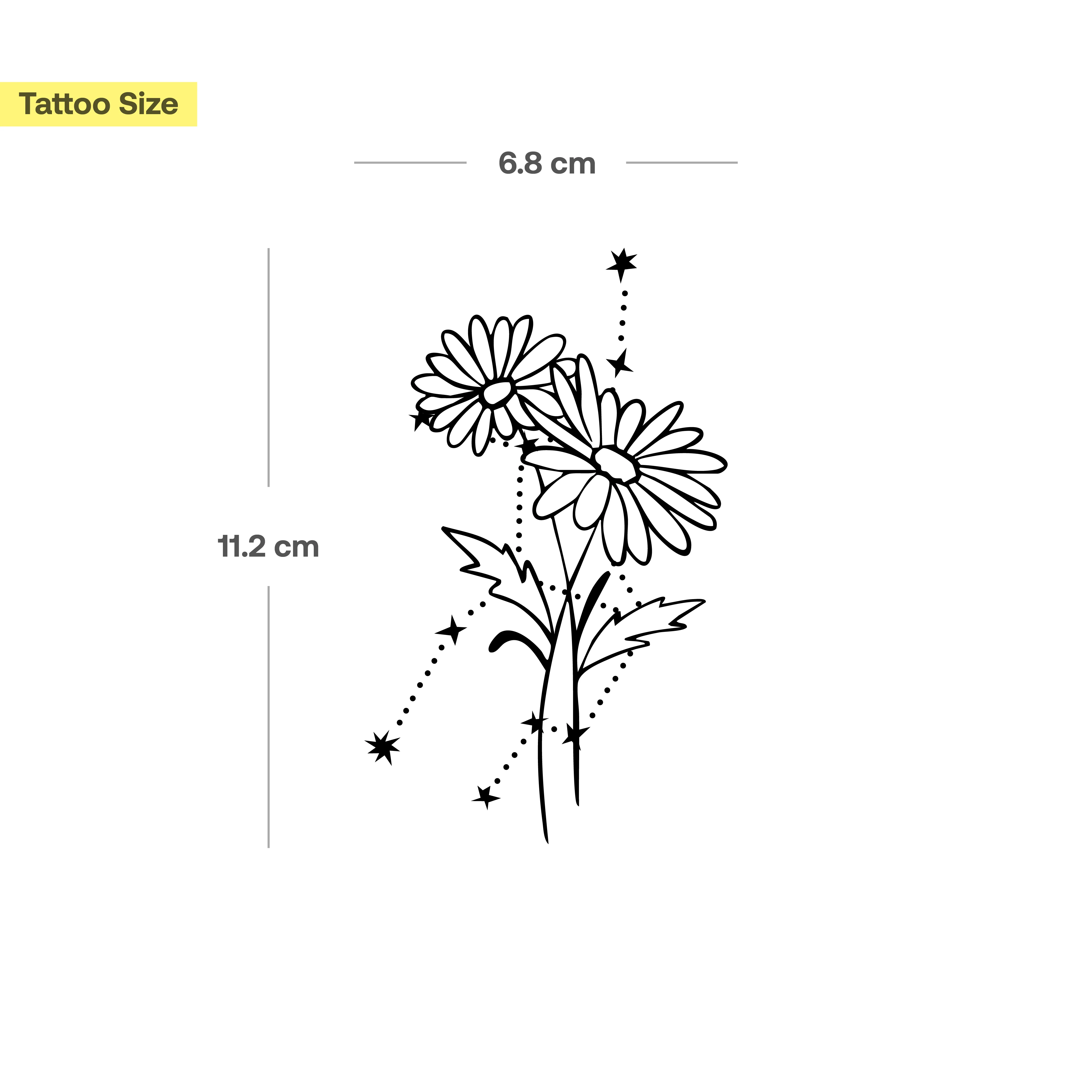 Tatouages Combinaison de Fleurs de Naissance et de Signes Astrologiques - Image 36