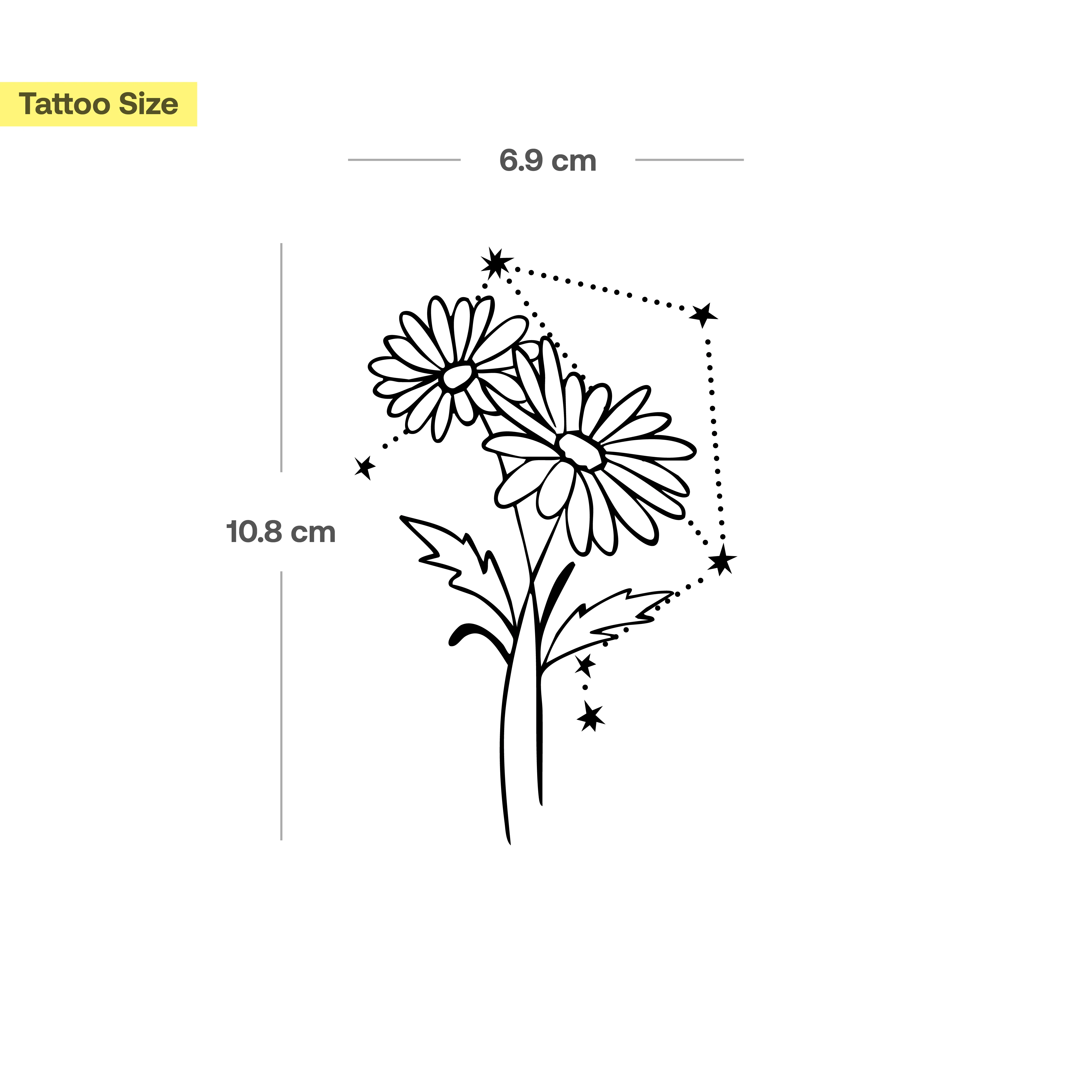 Tatouages Combinaison de Fleurs de Naissance et de Signes Astrologiques - Image 38