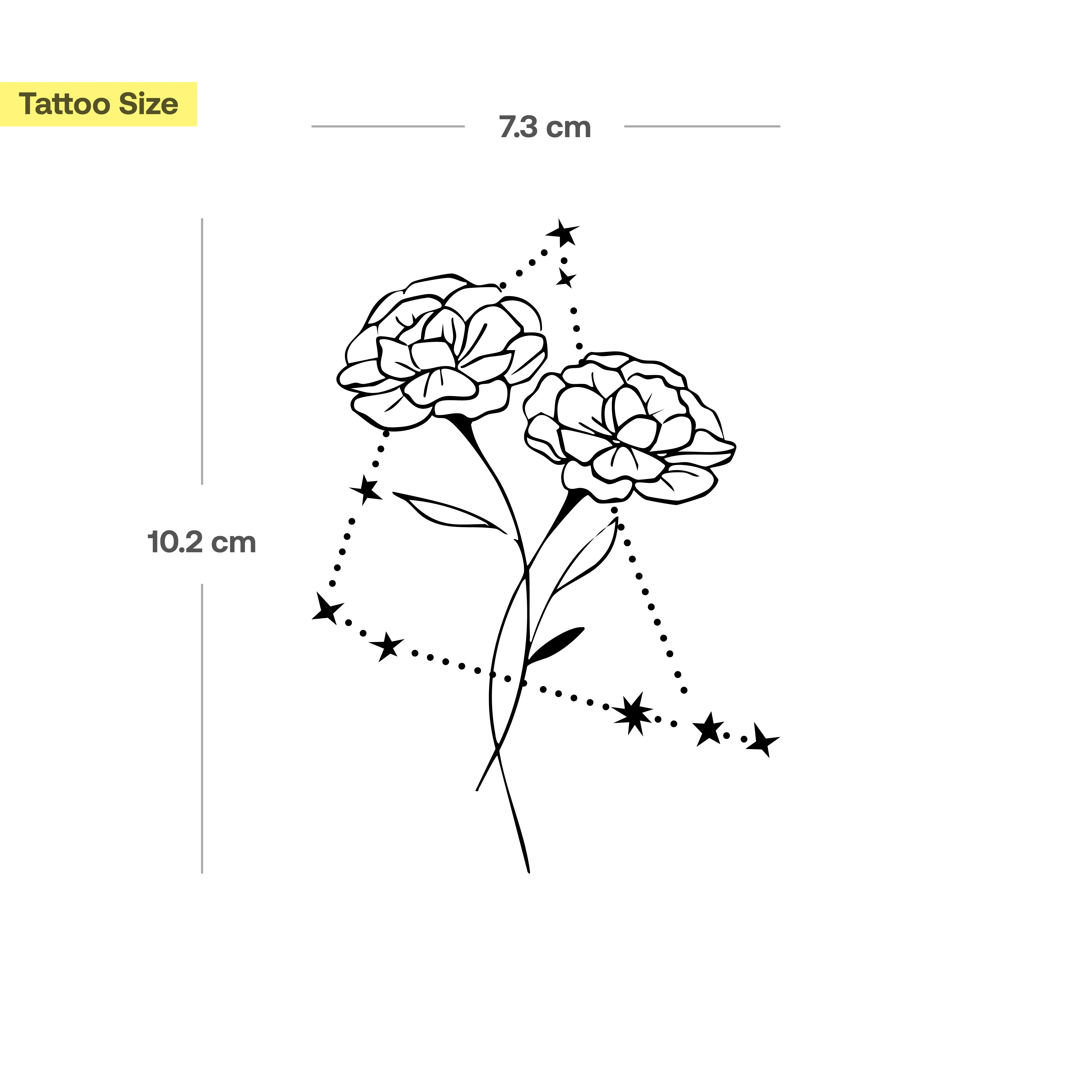 Tatouages Combinaison de Fleurs de Naissance et de Signes Astrologiques - Image 4