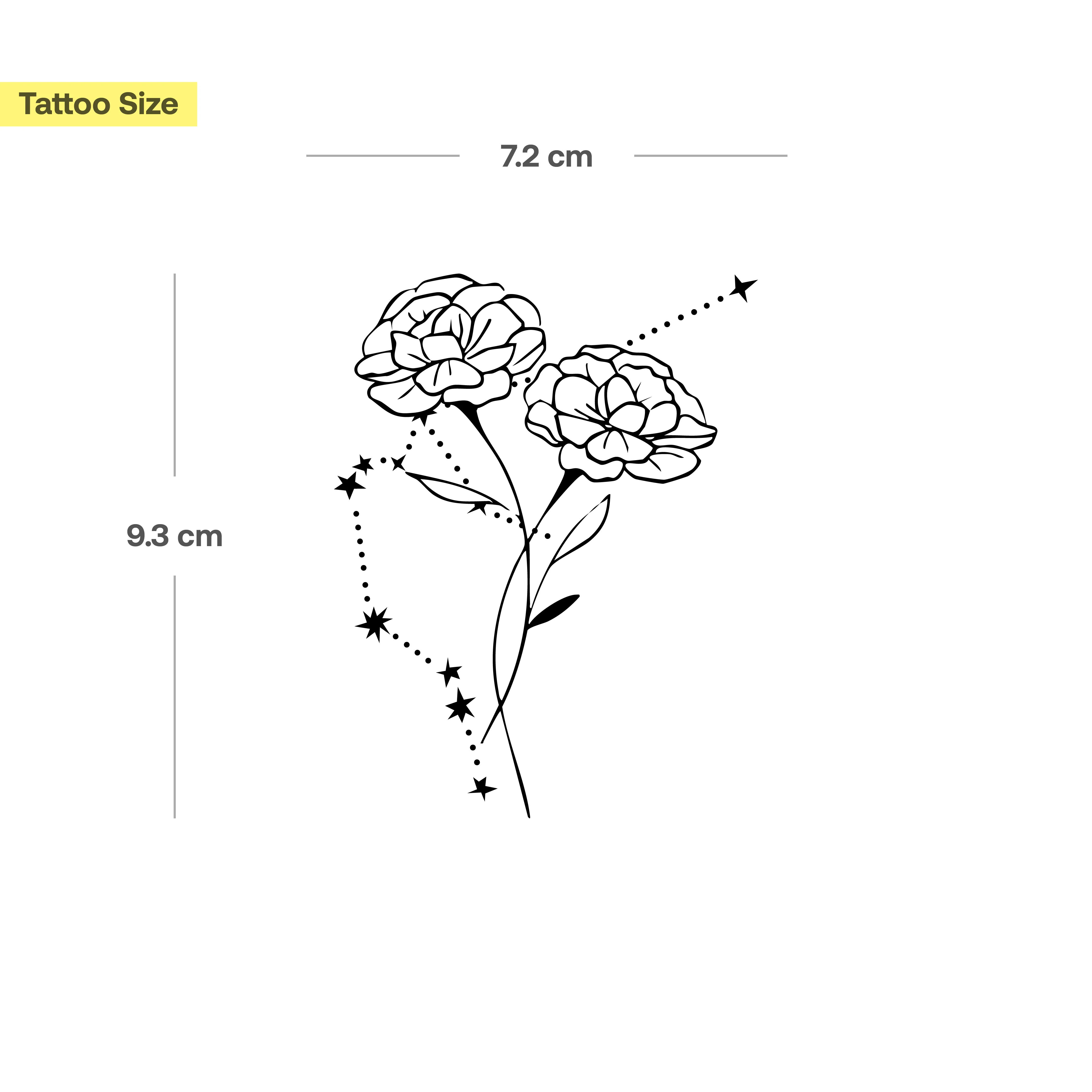 Tatouages Combinaison de Fleurs de Naissance et de Signes Astrologiques - Image 6