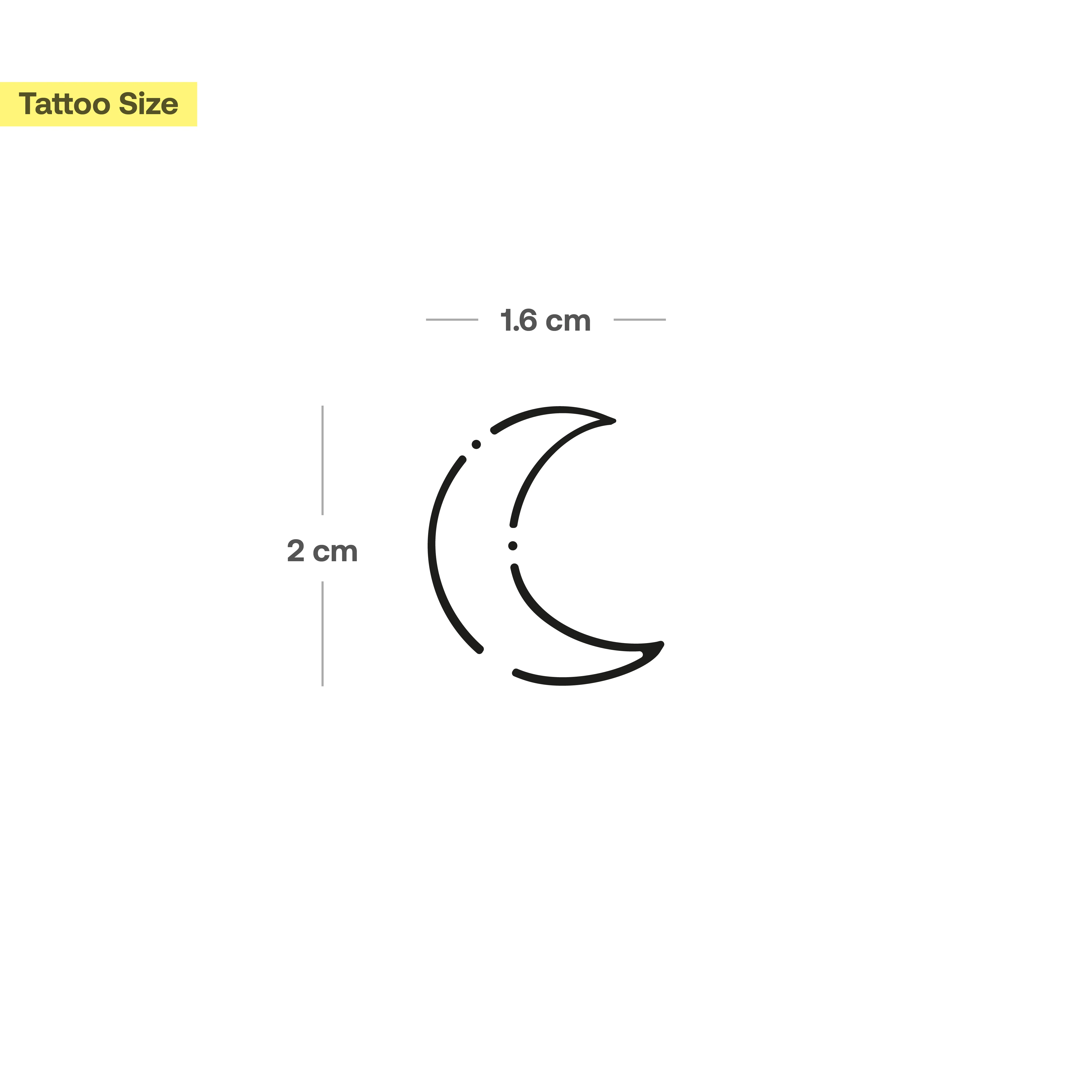 Le tatouage de lune avec des points  - Image 3