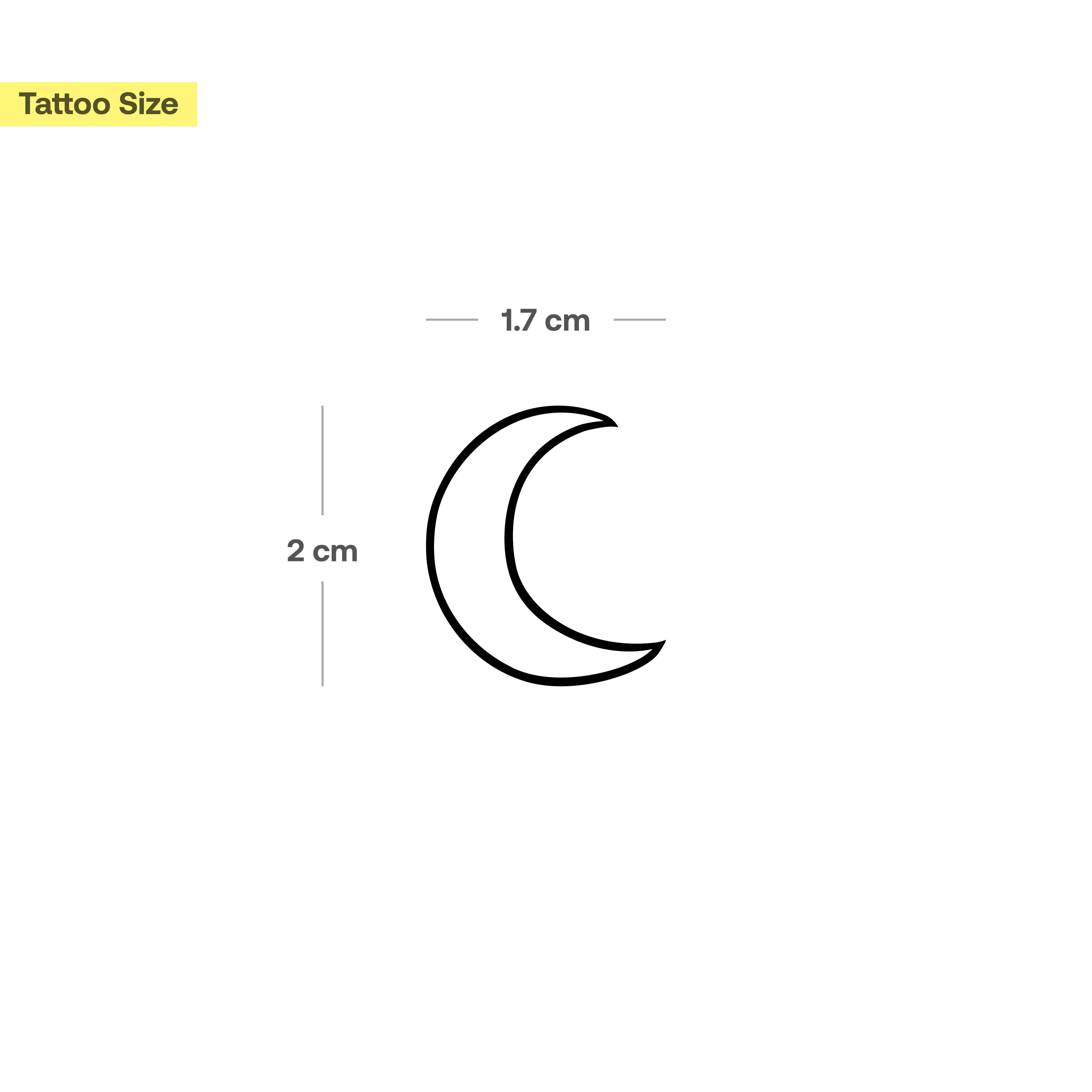 Petit tatouage de lune  - Image 3